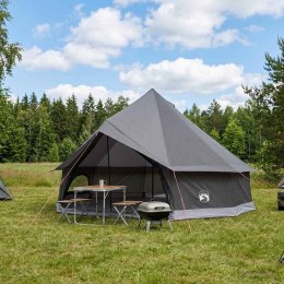 NAMIOT TIPI BRĄZOWY SZARY 600X600X350CM POLIESTER I STAL