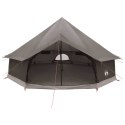 NAMIOT TIPI BRĄZOWY SZARY 600X600X350CM POLIESTER I STAL
