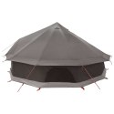 NAMIOT TIPI BRĄZOWY SZARY 600X600X350CM POLIESTER I STAL