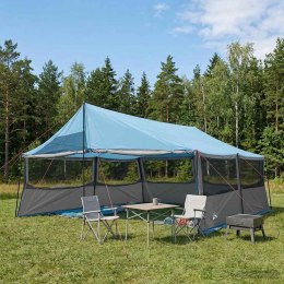 NAMIOT RODZINNY NIEBIESKI 600X400X268CM POLIESTER I STAL