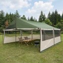 NAMIOT RODZINNY ZIELONY 600X400X268CM POLIESTER I STAL
