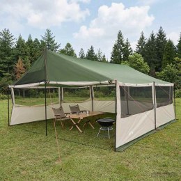 NAMIOT RODZINNY ZIELONY 600X400X268CM POLIESTER I STAL