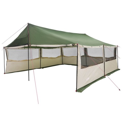 NAMIOT RODZINNY ZIELONY 600X400X268CM POLIESTER I STAL