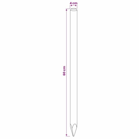 VidaXL Słupki ogrodzeniowe 15 szt. zielony 60 cm Lite drewno sosnowe