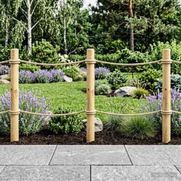 VidaXL Słupki ogrodzeniowe 5 szt. zielony 100 cm Lite drewno sosnowe