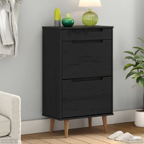 VidaXL Szafka na buty MOLDE 59,5 x 35 x 103 cm Lite drewno sosnowe