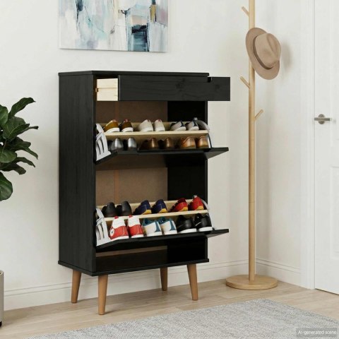VidaXL Szafka na buty MOLDE 59,5 x 35 x 103 cm Lite drewno sosnowe