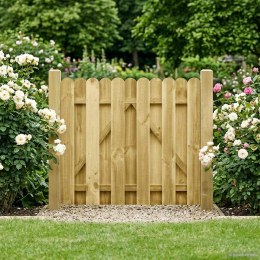 BRAMA OGRODOWA 100 X 100 CM LITE DREWNO SOSNOWE ZIELONY