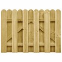 VidaXL Brama ogrodowa 100 x 75 cm Lite drewno sosnowe zielony