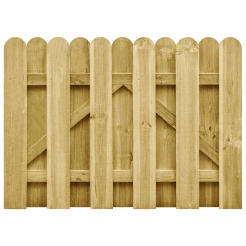VidaXL Brama ogrodowa 100 x 75 cm Lite drewno sosnowe zielony