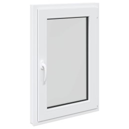 VidaXL Okno piwniczne RISOR 60 x 90 cm PVC i szkło Biały