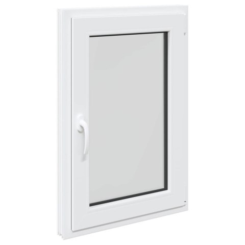 VidaXL Okno piwniczne RISOR 60 x 90 cm PVC i szkło Biały