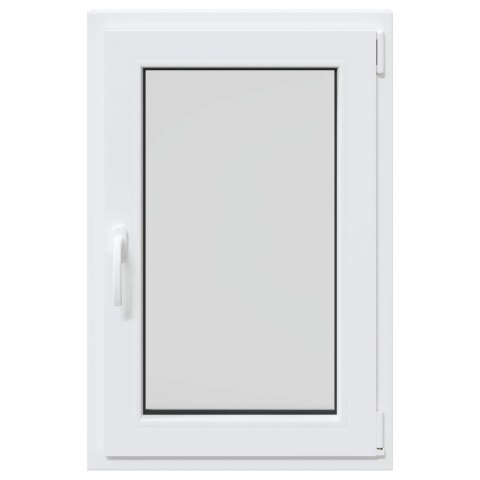 VidaXL Okno piwniczne RISOR 60 x 90 cm PVC i szkło Biały