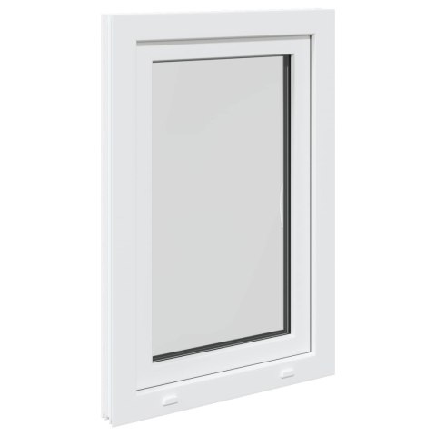 VidaXL Okno piwniczne RISOR 60 x 90 cm PVC i szkło Biały
