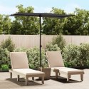 PARASOL OGRODOWY NA ALUMINIOWYM SŁUPKU 180X110CM ANTRACYTOWY