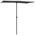 PARASOL OGRODOWY NA ALUMINIOWYM SŁUPKU 180X110CM ANTRACYTOWY