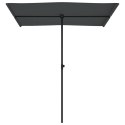 PARASOL OGRODOWY NA ALUMINIOWYM SŁUPKU 180X110CM ANTRACYTOWY