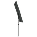 PARASOL OGRODOWY NA ALUMINIOWYM SŁUPKU 180X110CM ANTRACYTOWY