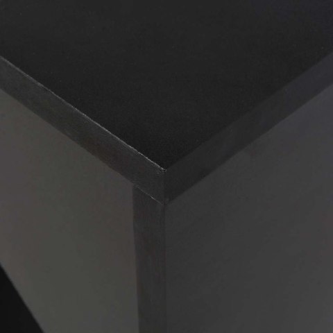 STOLIK BAROWY Z PRZESTAWNYM REGAŁEM CZARNY 138X39X110CM