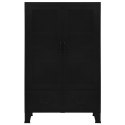 VidaXL Szafka industrialna z siatką, stal, 75x40x120 cm, czarna