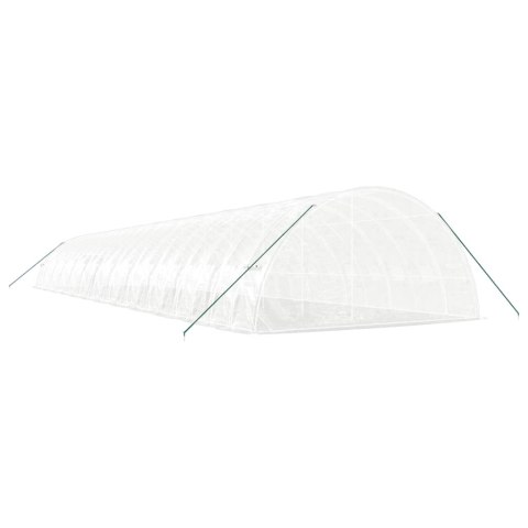 VidaXL Szklarnia ze stalową ramą, biała, 144 m², 24x6x2,85 m