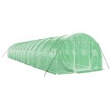VidaXL Szklarnia ze stalową ramą, zielona, 42 m², 14x3x2 m