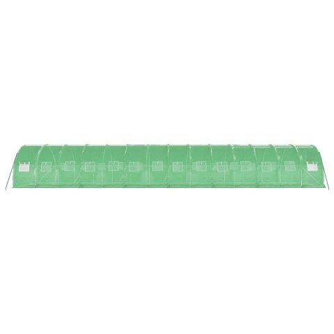 VidaXL Szklarnia ze stalową ramą, zielona, 42 m², 14x3x2 m