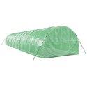 VidaXL Szklarnia ze stalową ramą, zielona, 42 m², 14x3x2 m