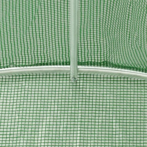 VidaXL Szklarnia ze stalową ramą, zielona, 42 m², 14x3x2 m
