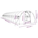 VidaXL Szklarnia ze stalową ramą, zielona, 42 m², 14x3x2 m