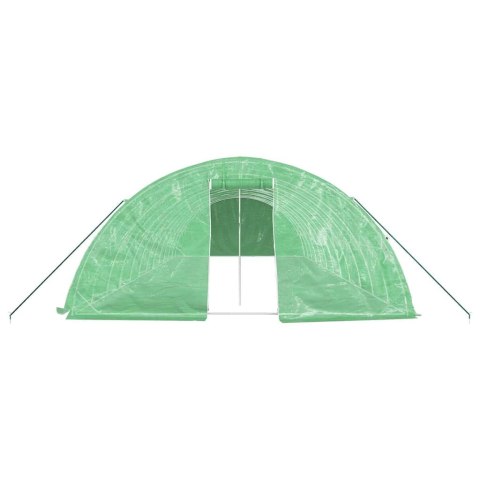 VidaXL Szklarnia ze stalową ramą, zielona, 60 m², 12x5x2,3 m