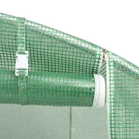 VidaXL Szklarnia ze stalową ramą, zielona, 60 m², 12x5x2,3 m