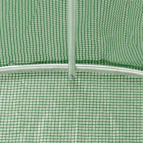 VidaXL Szklarnia ze stalową ramą, zielona, 60 m², 12x5x2,3 m