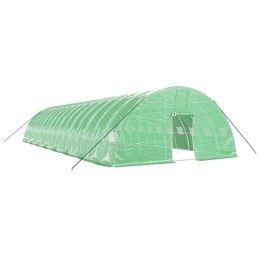 VidaXL Szklarnia ze stalową ramą, zielona, 96 m², 16x6x2,85 m