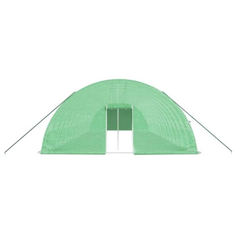 VidaXL Szklarnia ze stalową ramą, zielona, 96 m², 16x6x2,85 m