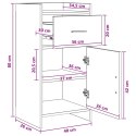 BUFET BETONOWY SZARY 40X36X80CM DREWNO INŻYNIERYJNE