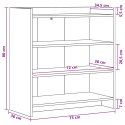 BUFET BETONOWY SZARY 75X36X80CM DREWNO INŻYNIERYJNE