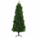 VidaXL Choinka z 300 diodami LED z podstawą Zielony 240 cm PE