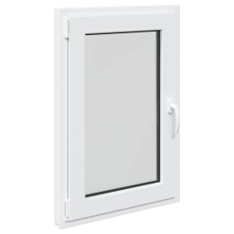 VidaXL Okno piwniczne RISOR 60 x 90 cm PVC i szkło Biały