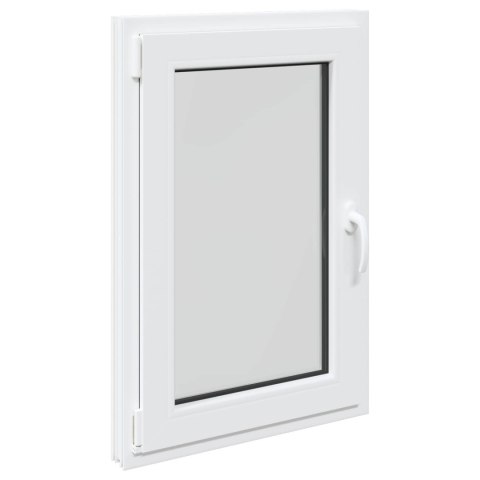 VidaXL Okno piwniczne RISOR 60 x 90 cm PVC i szkło Biały