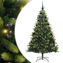 VidaXL Sztuczna Choinka Składana na Święta 300 LED Zielony 210 cm