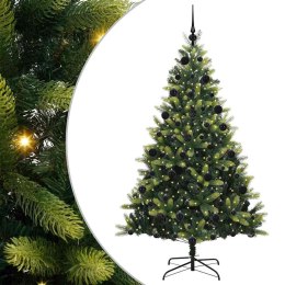 VidaXL Sztuczna Choinka Składana na Święta 300 LED Zielony 210 cm