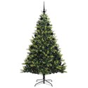 VidaXL Sztuczna Choinka Składana na Święta 300 LED Zielony 210 cm