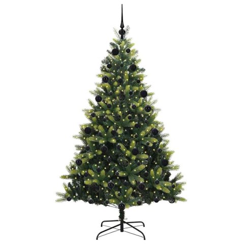 VidaXL Sztuczna Choinka Składana na Święta 300 LED Zielony 210 cm