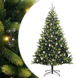VidaXL Sztuczna Choinka Składana na Święta 300 LED Zielony 210 cm
