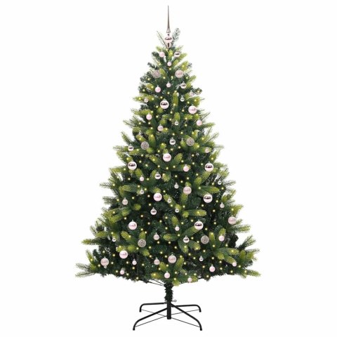 VidaXL Sztuczna Choinka Składana na Święta 300 LED Zielony 210 cm