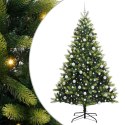 VidaXL Sztuczna Choinka Składana na Święta 300 LED Zielony 210 cm