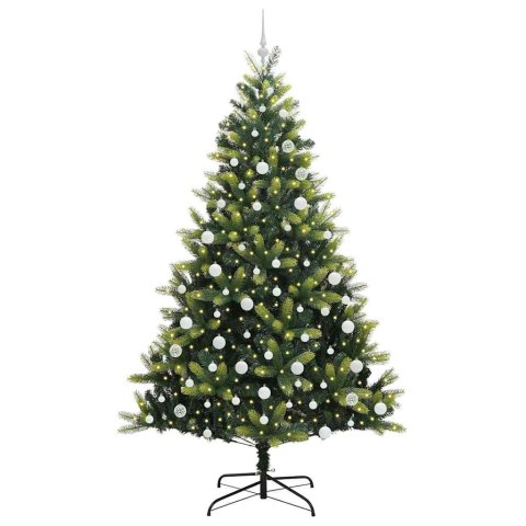 VidaXL Sztuczna Choinka Składana na Święta 300 LED Zielony 210 cm