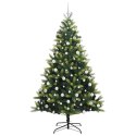 VidaXL Sztuczna Choinka Składana na Święta 300 LED Zielony 210 cm