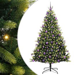 VidaXL Sztuczna Choinka Składana na Święta 300 LED Zielony 210 cm